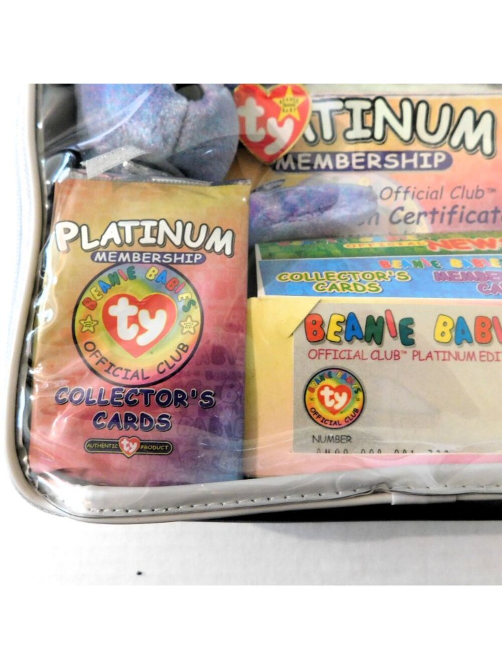Ty Beanie Babies Platinum Membership Kit Collectors Bear Accessories Set Case - Picture 9 of 11